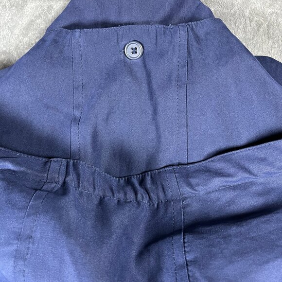 London Fog Parka Jacket Women’s Size S Blue Utility Raincoat with Removable Hood - Picture 3 of 10